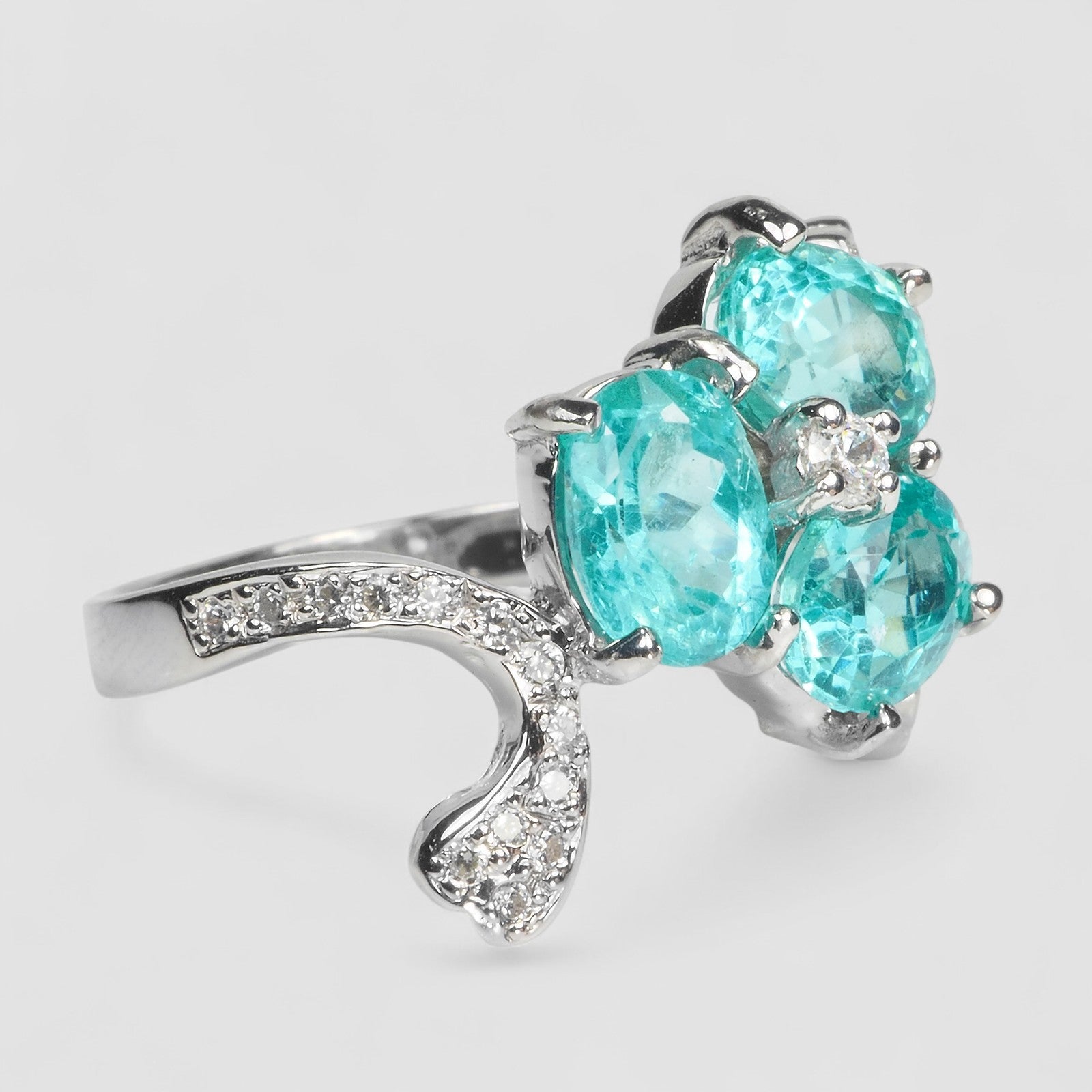 Blue Paraiba Tourmaline 925 Sterling Silver Ring