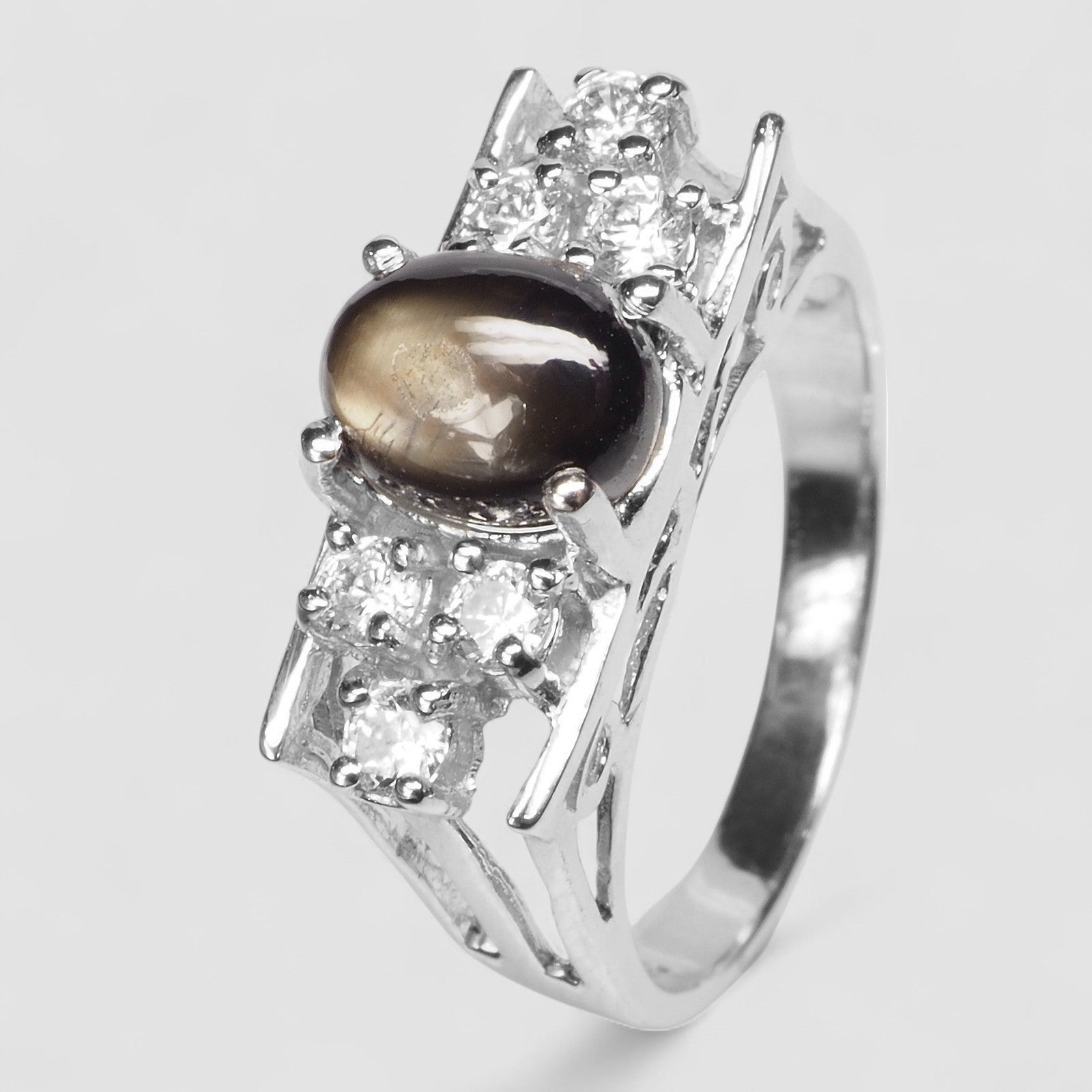 Blue Star Sapphire 925 Sterling Silver Ring