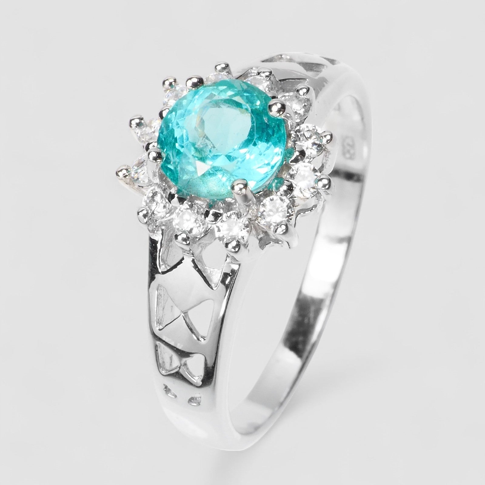 Blue Paraiba Tourmaline 925 Sterling Silver Ring