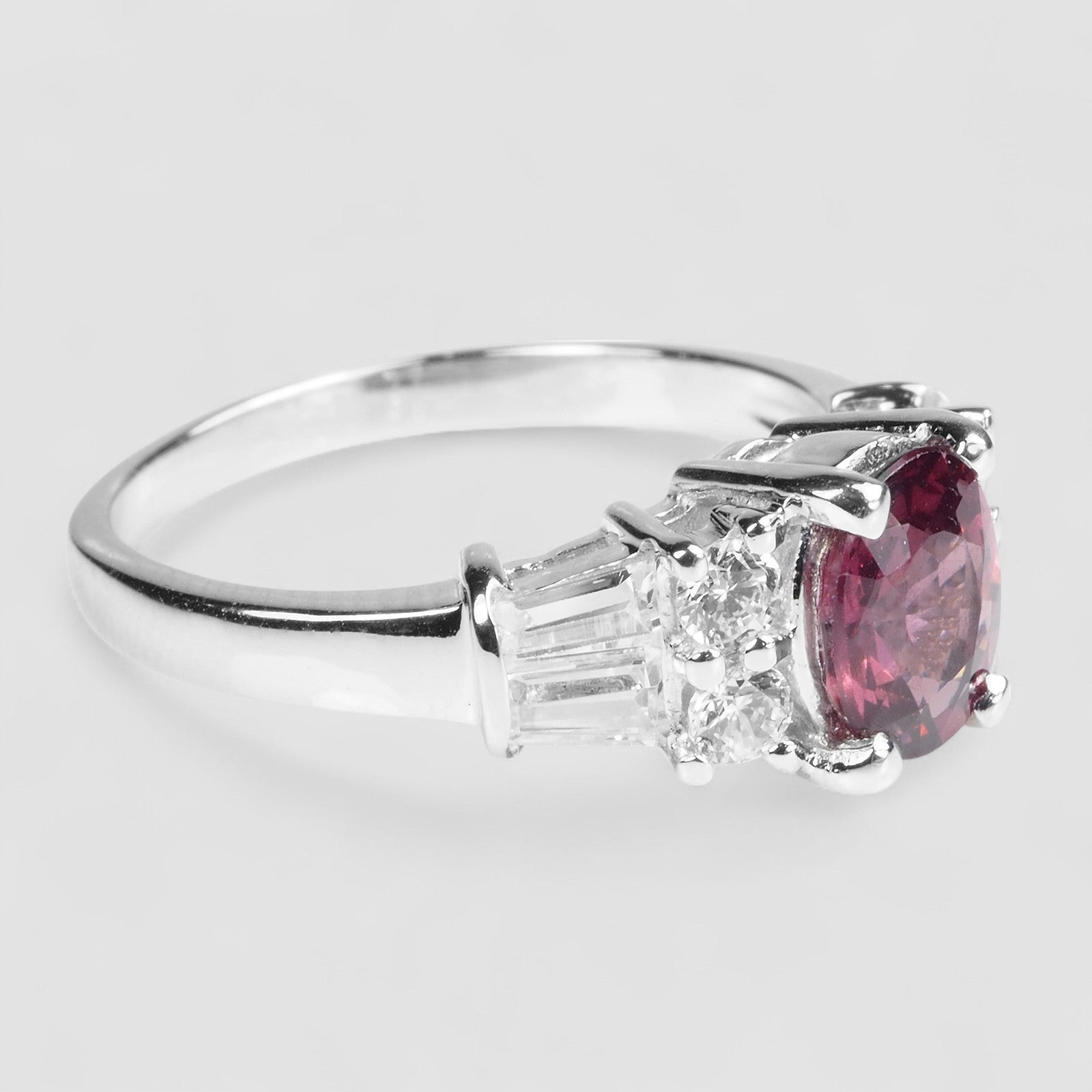 Pink Rhodolite Garnet 925 Sterling Silver Ring