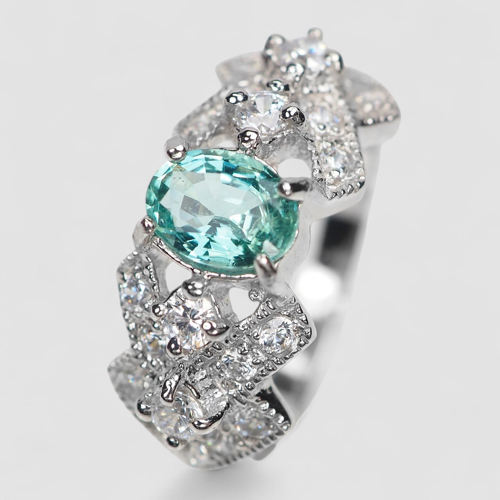 Green Emerald 925 Sterling Silver Ring