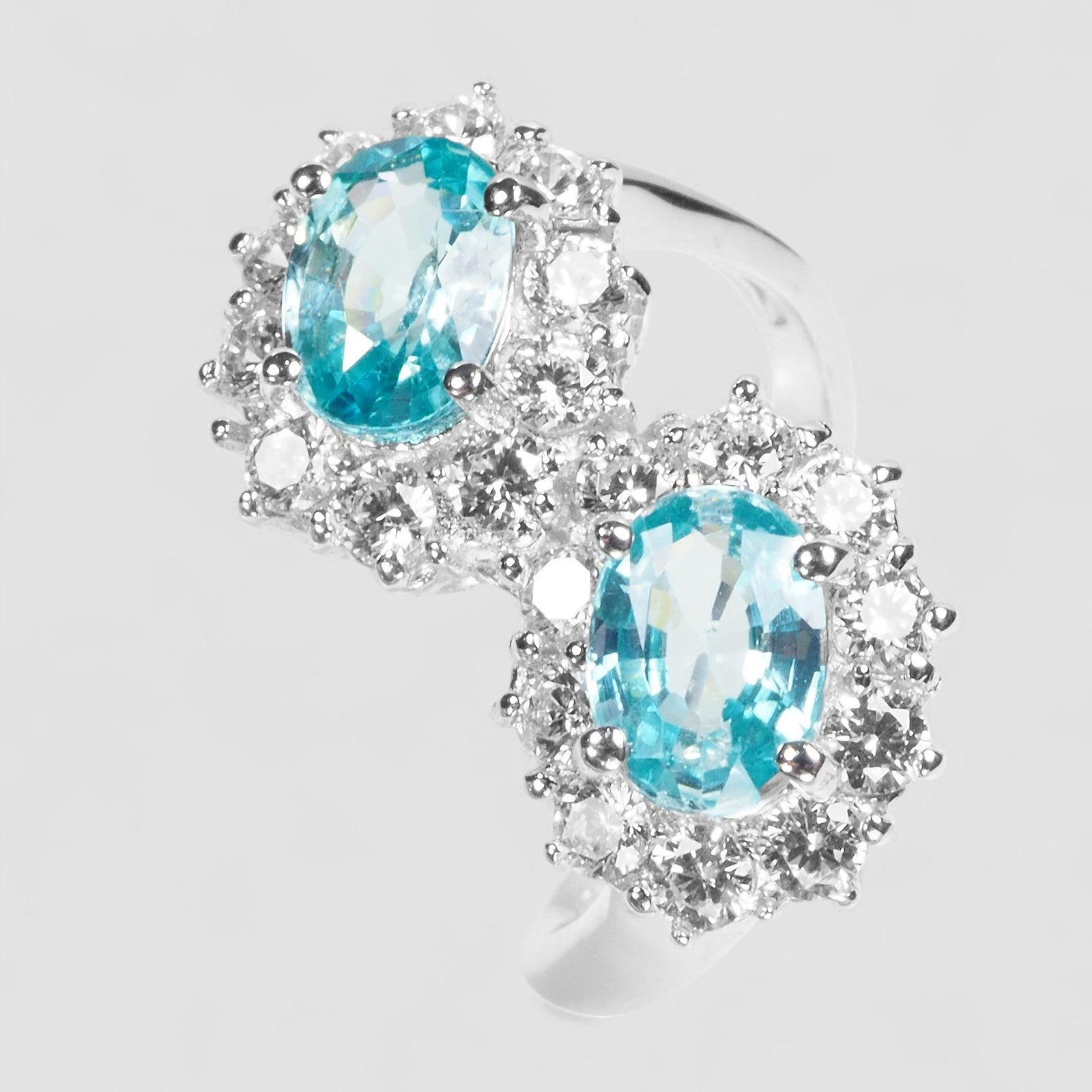 Blue Zircon 925 Sterling Silver Ring