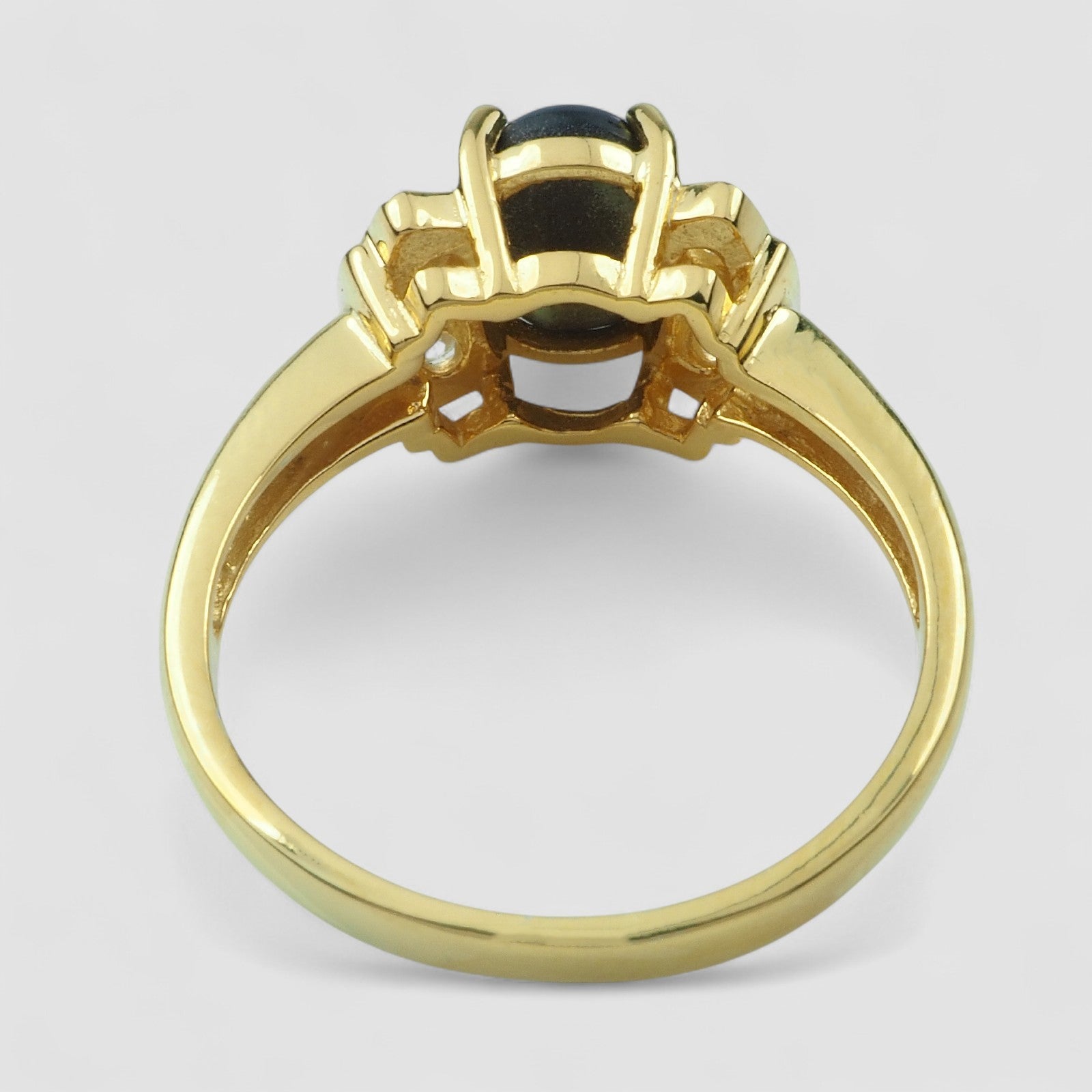 Black Star Sapphire 925 Sterling Silver Ring