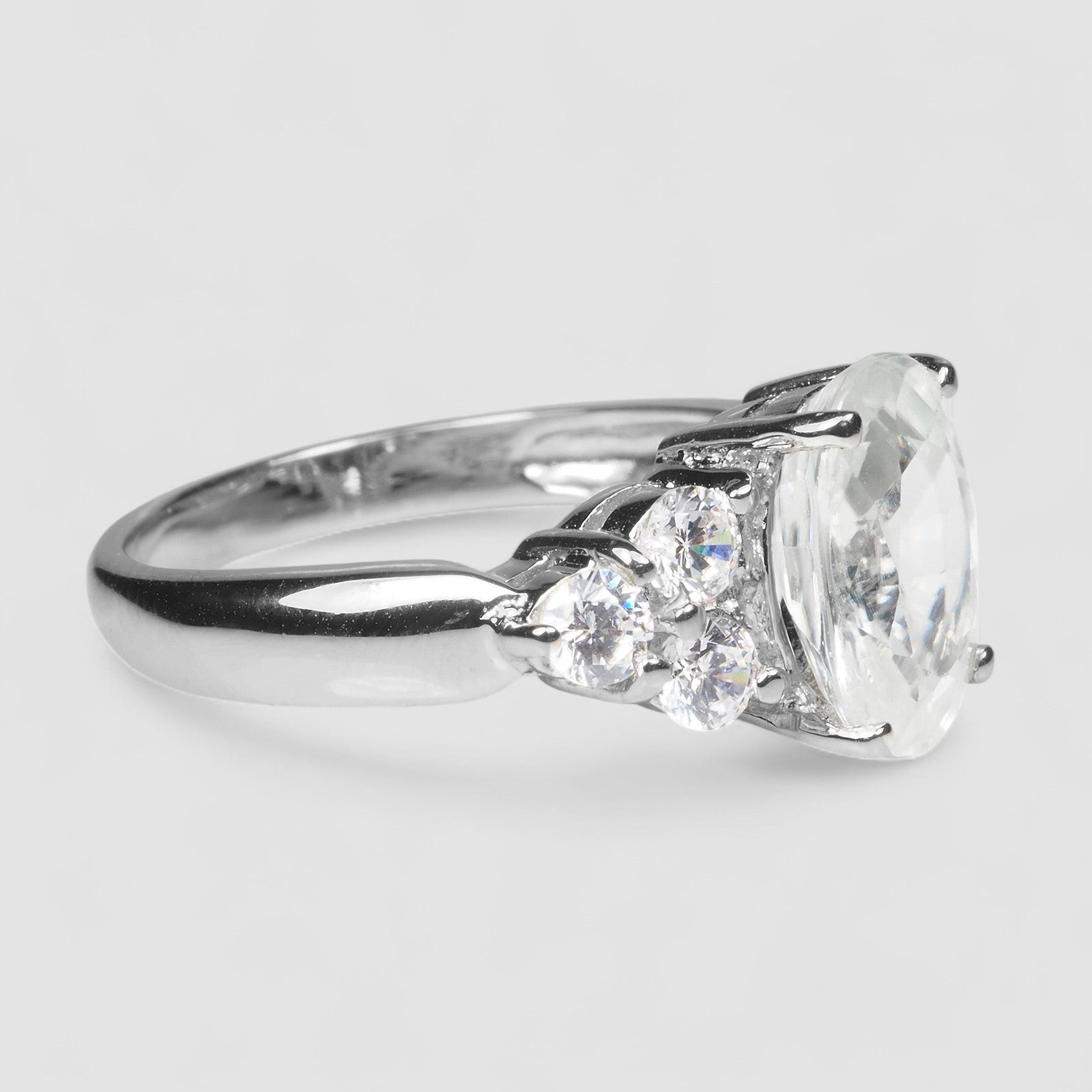 White Zircon 925 Sterling Silver Ring