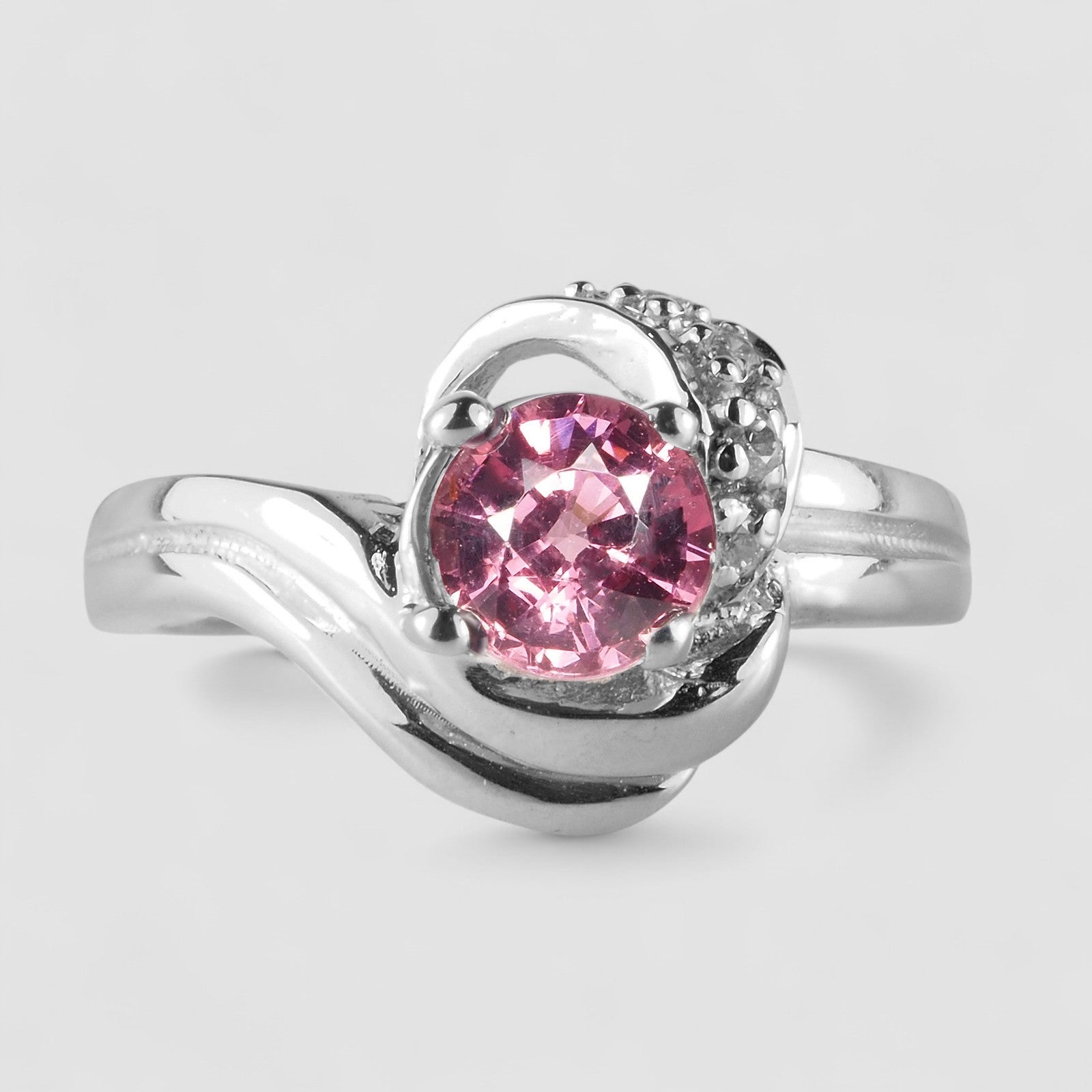 Pink Rhodolite Garnet 925 Sterling Silver Ring