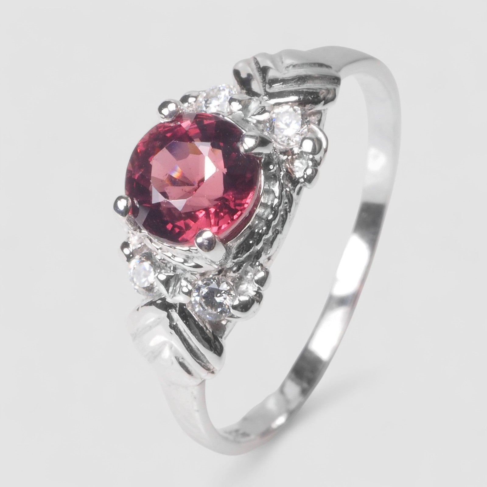 Pink Rhodolite Garnet 925 Sterling Silver Rings