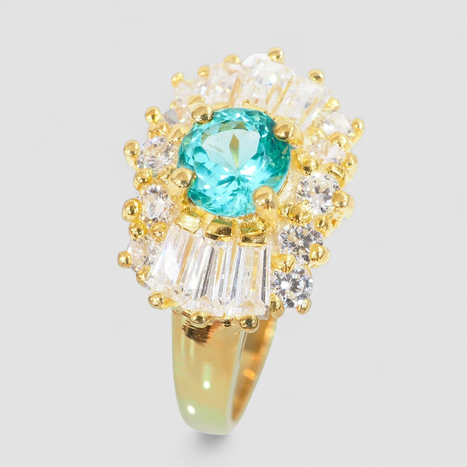 Blue Paraiba Tourmaline 925 Sterling Silver Ring