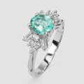 Exquisite Green Emerald 925 Sterling Silver Ring