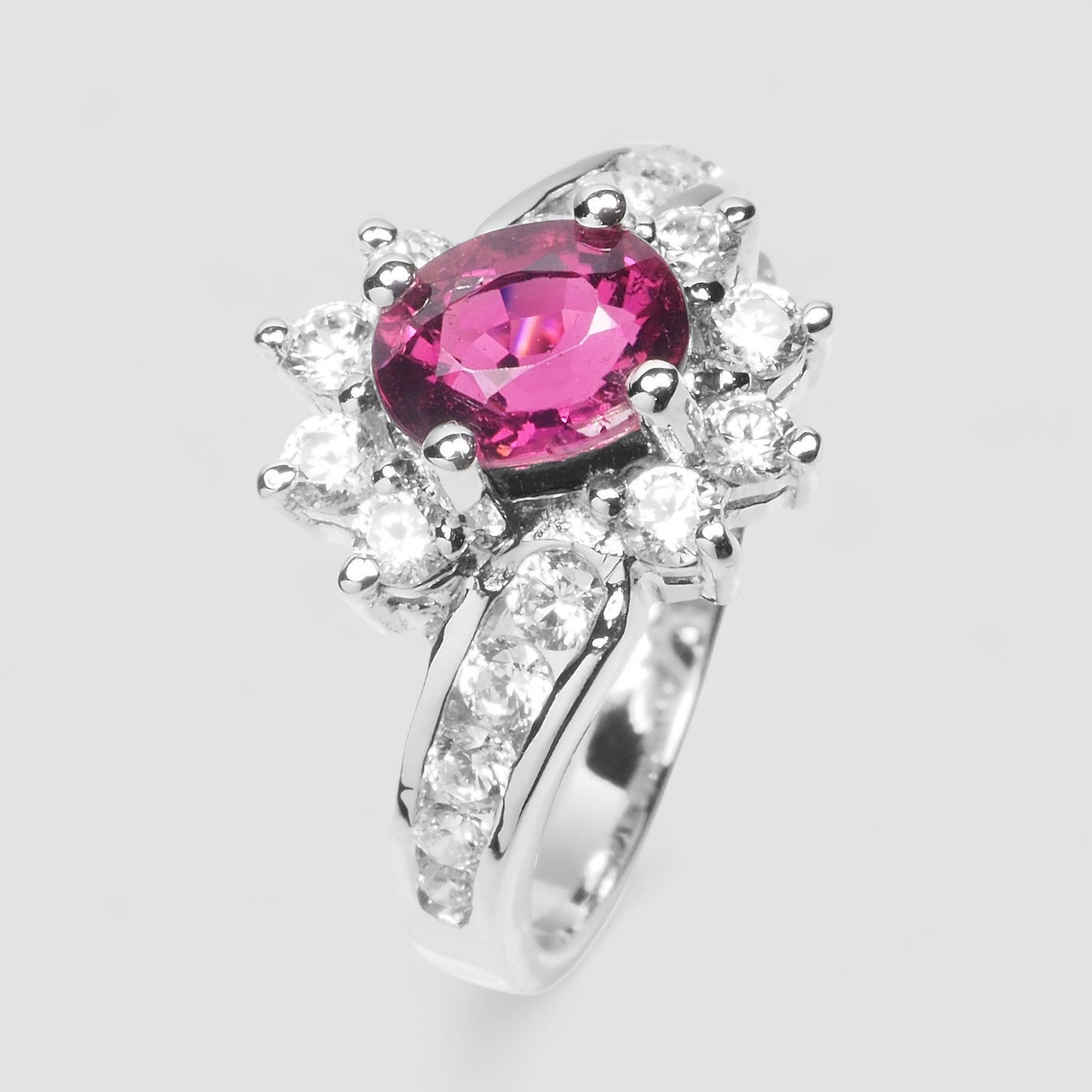 Pink Tourmaline 925 Sterling Silver Ring