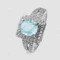 Blue Aquamarine 925 Sterling Silver Ring