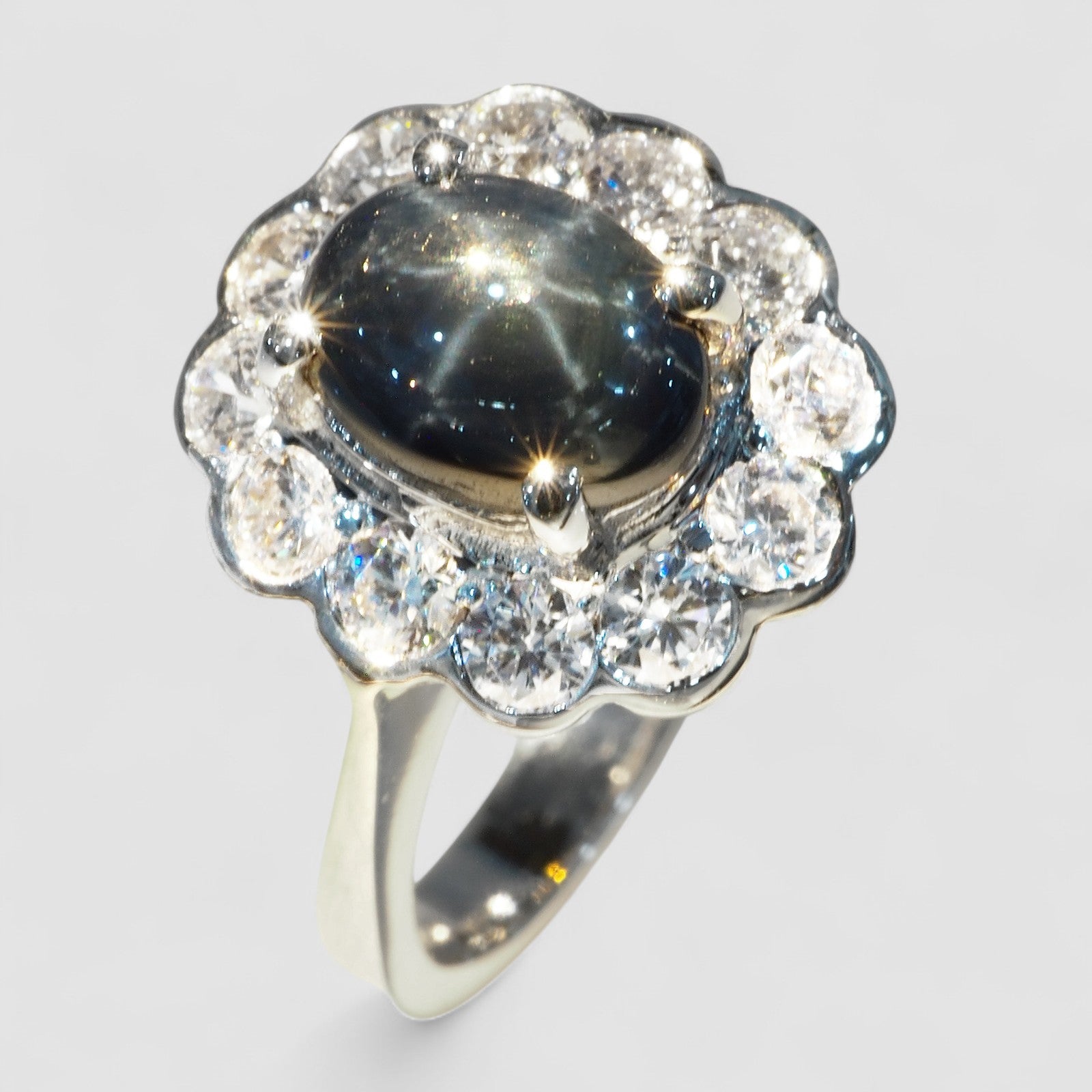 Blue Star Sapphire 925 Sterling Silver Ring