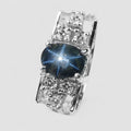 Blue Star Sapphire 925 Sterling Silver Ring