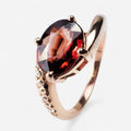 Blood Red Zircon 925 Sterling Silver Ring
