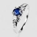 Dazzling Blue Sapphire 925 Sterling Silver Ring, Birthday Gift, Dainty Ring, Free Resizing