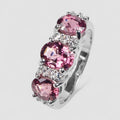Pink Rhodolite Garnet 925 Sterling Silver Ring