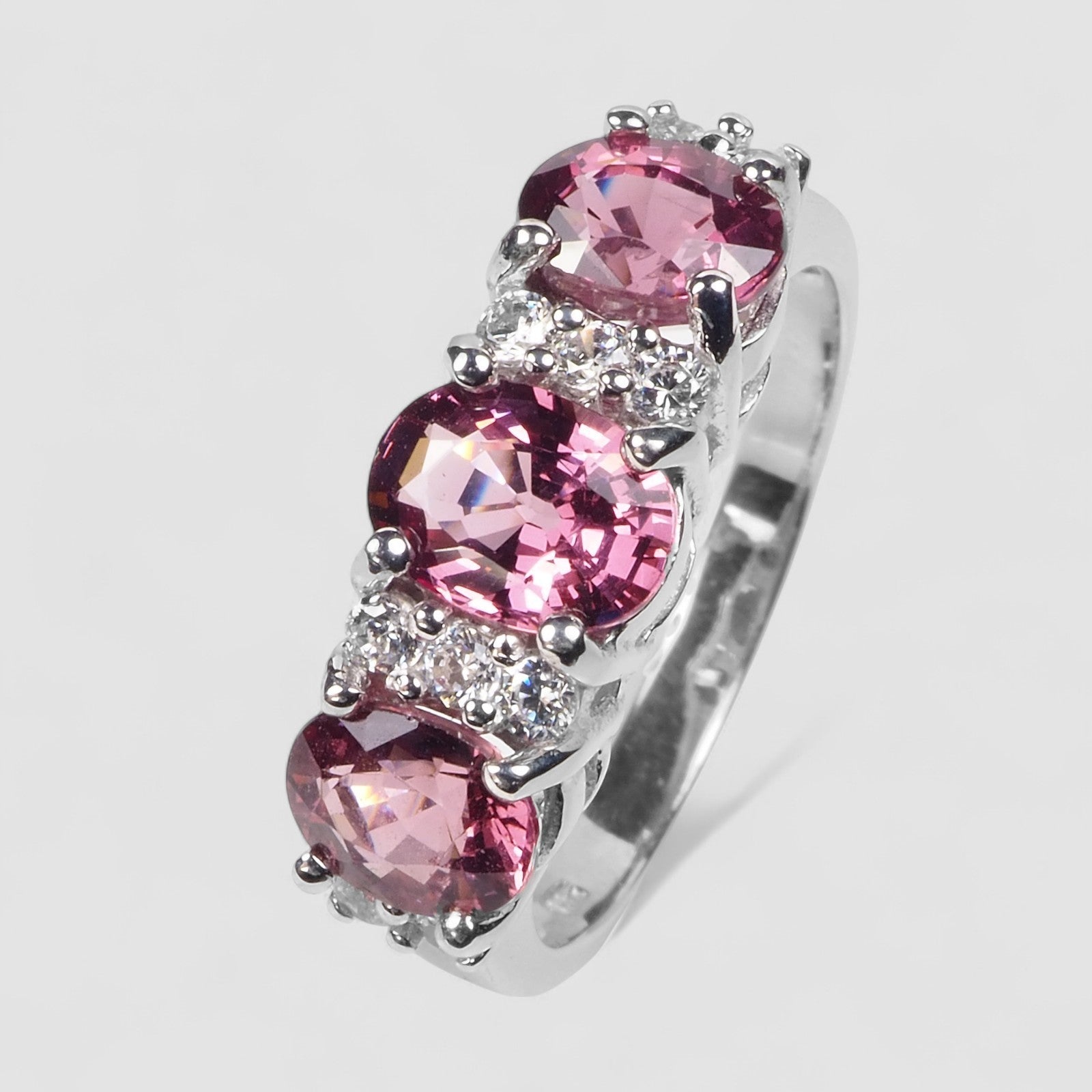 Pink Rhodolite Garnet 925 Sterling Silver Ring