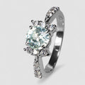 Blue Aquamarine 925 Sterling Silver Ring