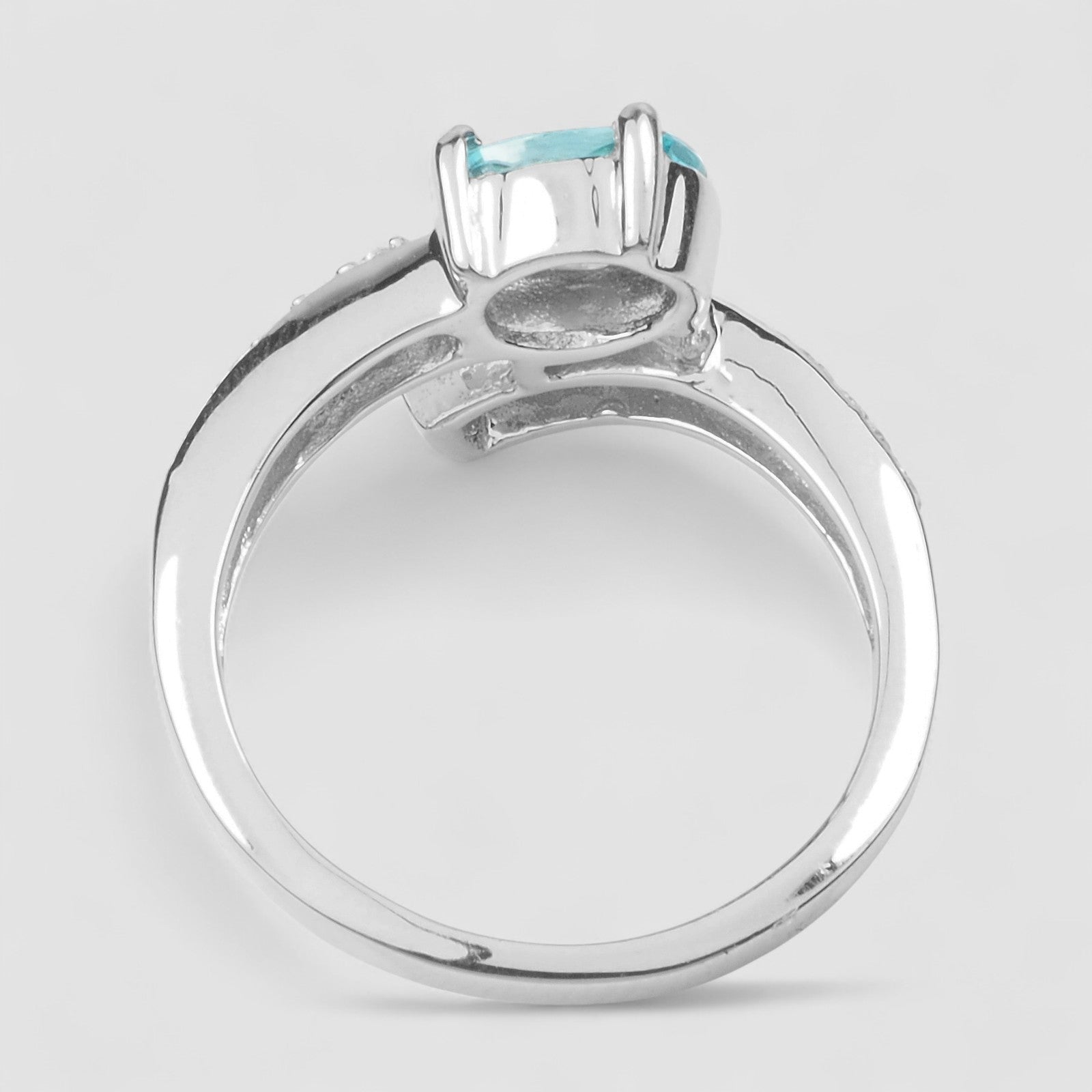 Blue Zircon 925 Sterling Silver Ring