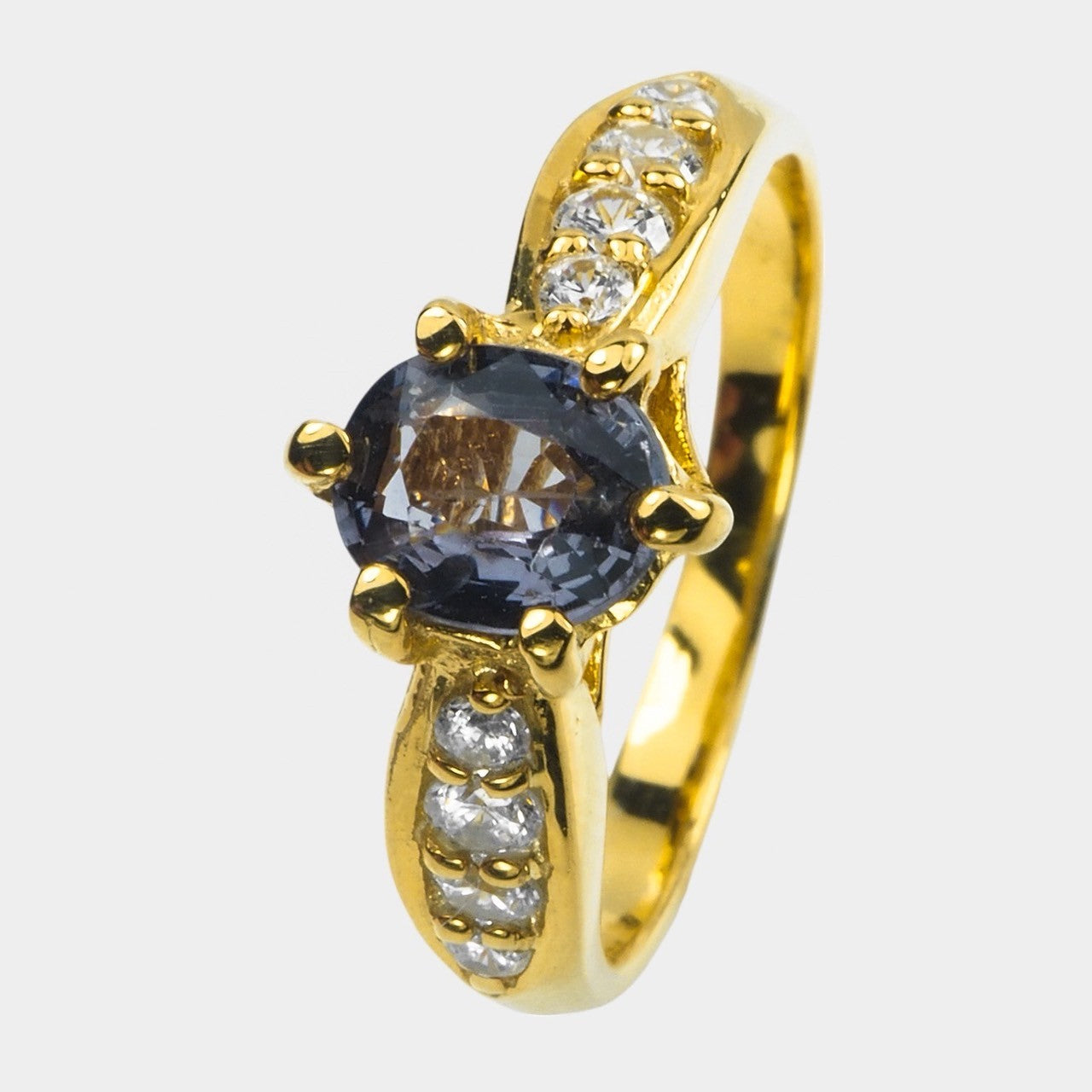 Gray Spinel 925 Sterling Silver Ring