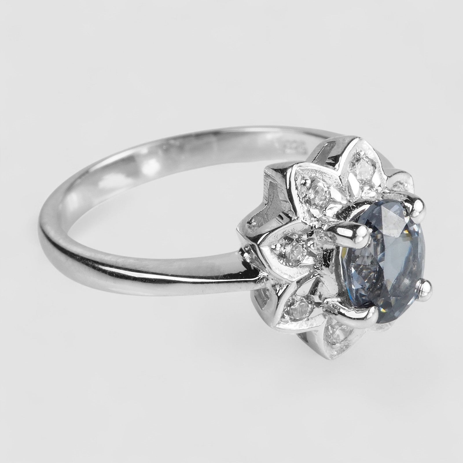Gray Spinel 925 Sterling Silver Ring