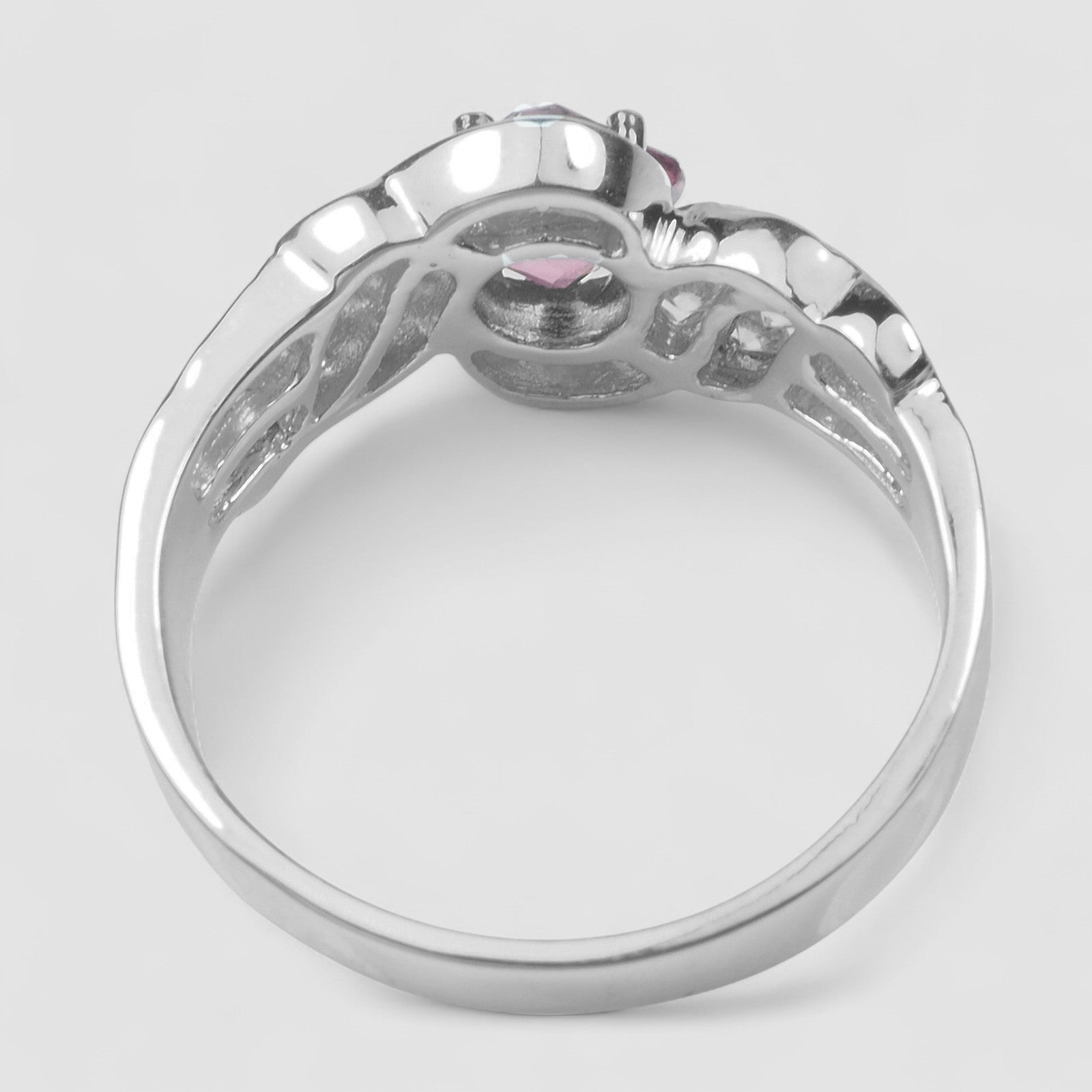 Pink Rhodolite Garnet 925 Sterling Silver Ring