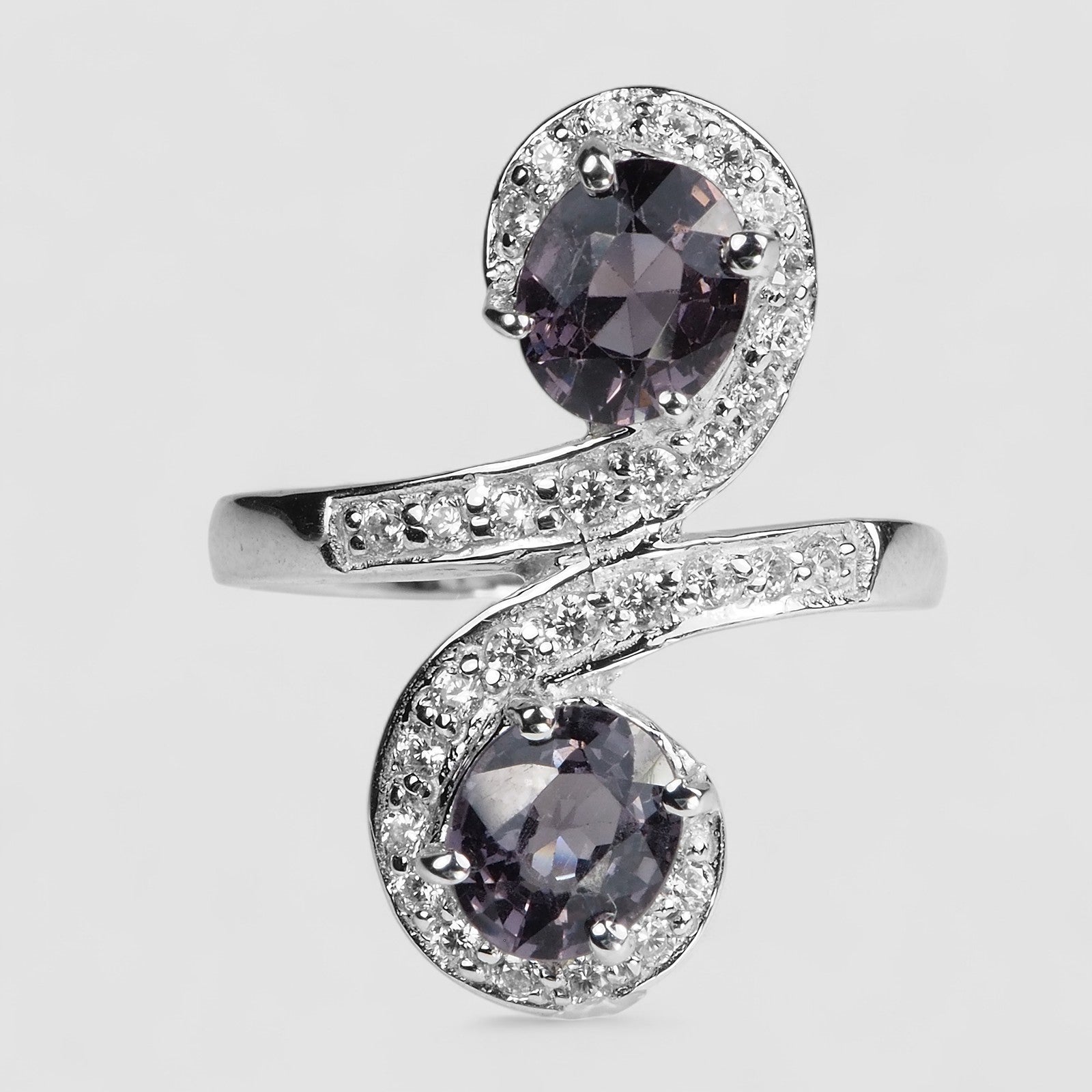 Gray Spinel 925 Sterling Silver Ring