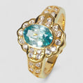 Blue Zircon 925 Sterling Silver Ring