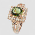 Green Tourmaline 925 Sterling Silver Ring