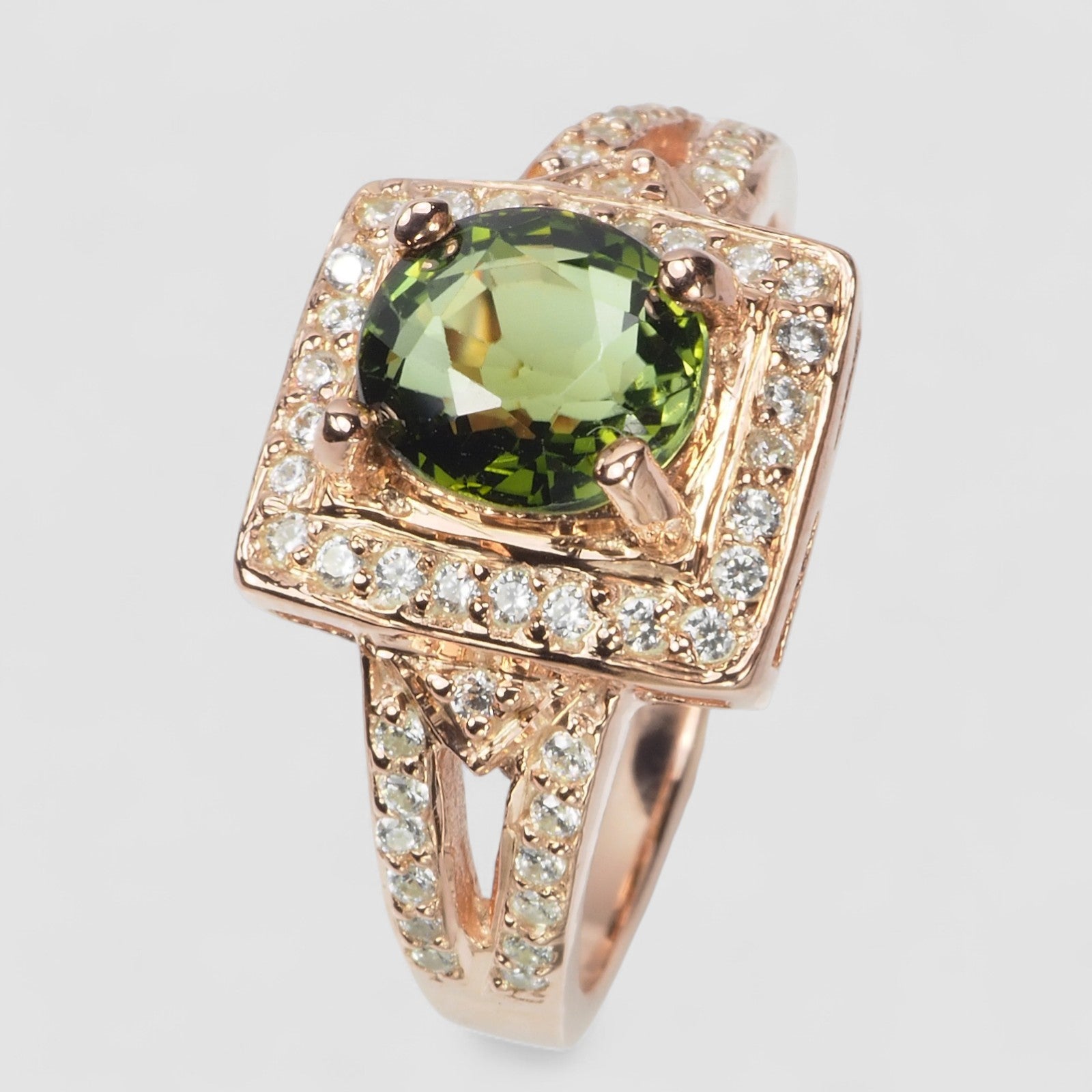 Green Tourmaline 925 Sterling Silver Ring