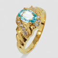 Blue Zircon 925 Sterling Silver Ring