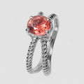 Padparadscha Sapphire 925 Sterling Silver Ring