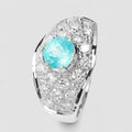 Neon Blue Apatite 925 Sterling Silver Ring