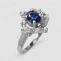 Vivid Blue Sapphire 925 Sterling Silver Ring
