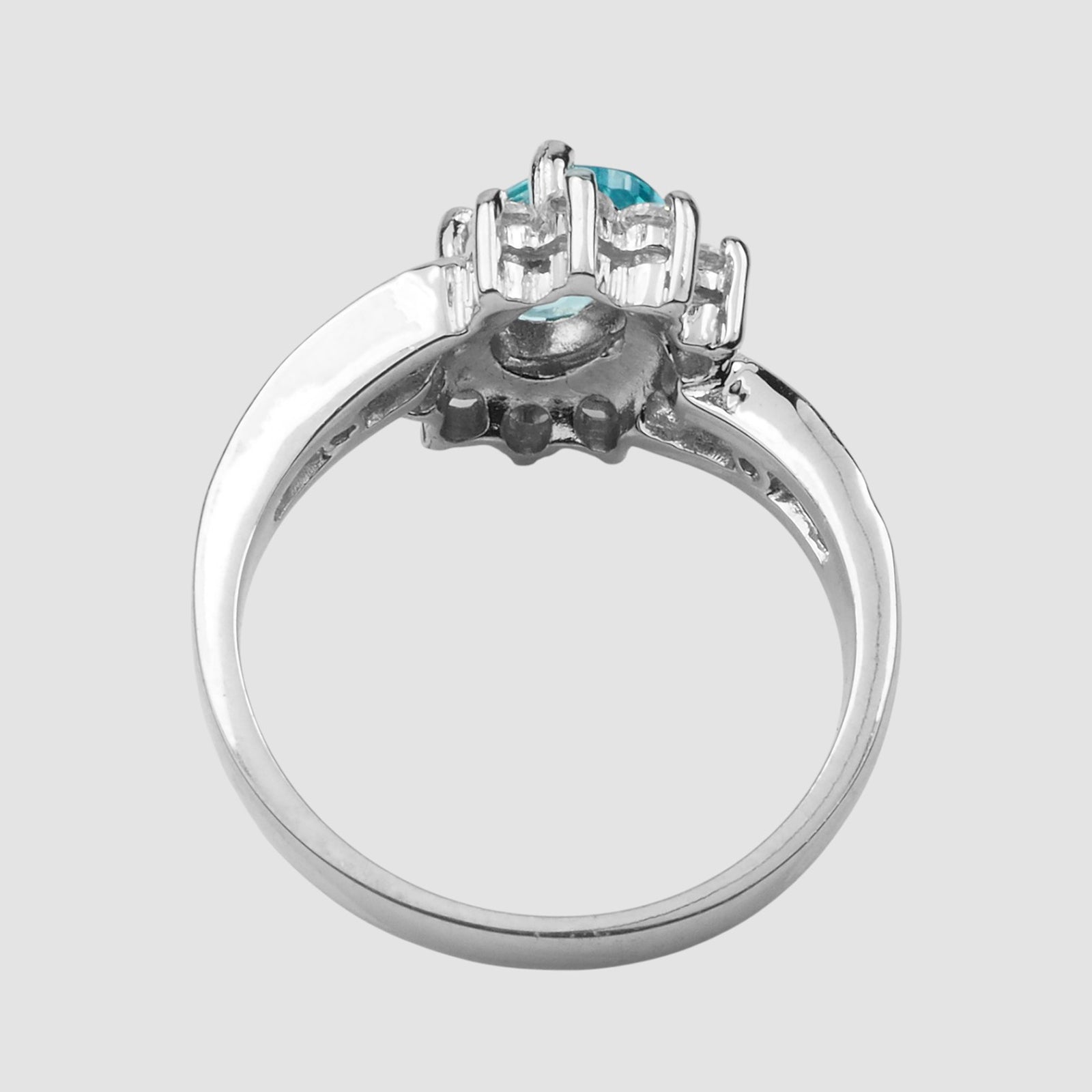 Precious Blue Zircon 925 Sterling Silver Ring