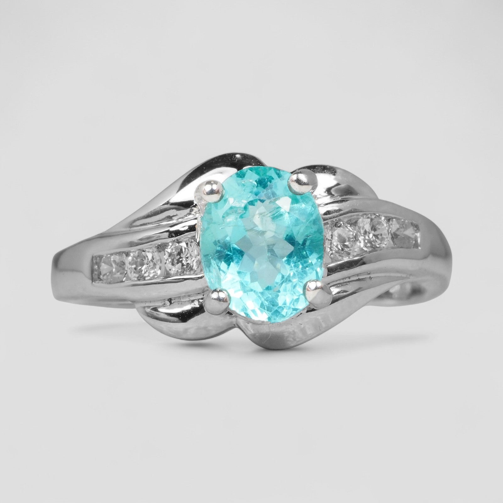 Blue Apatite 925 Sterling Silver Ring