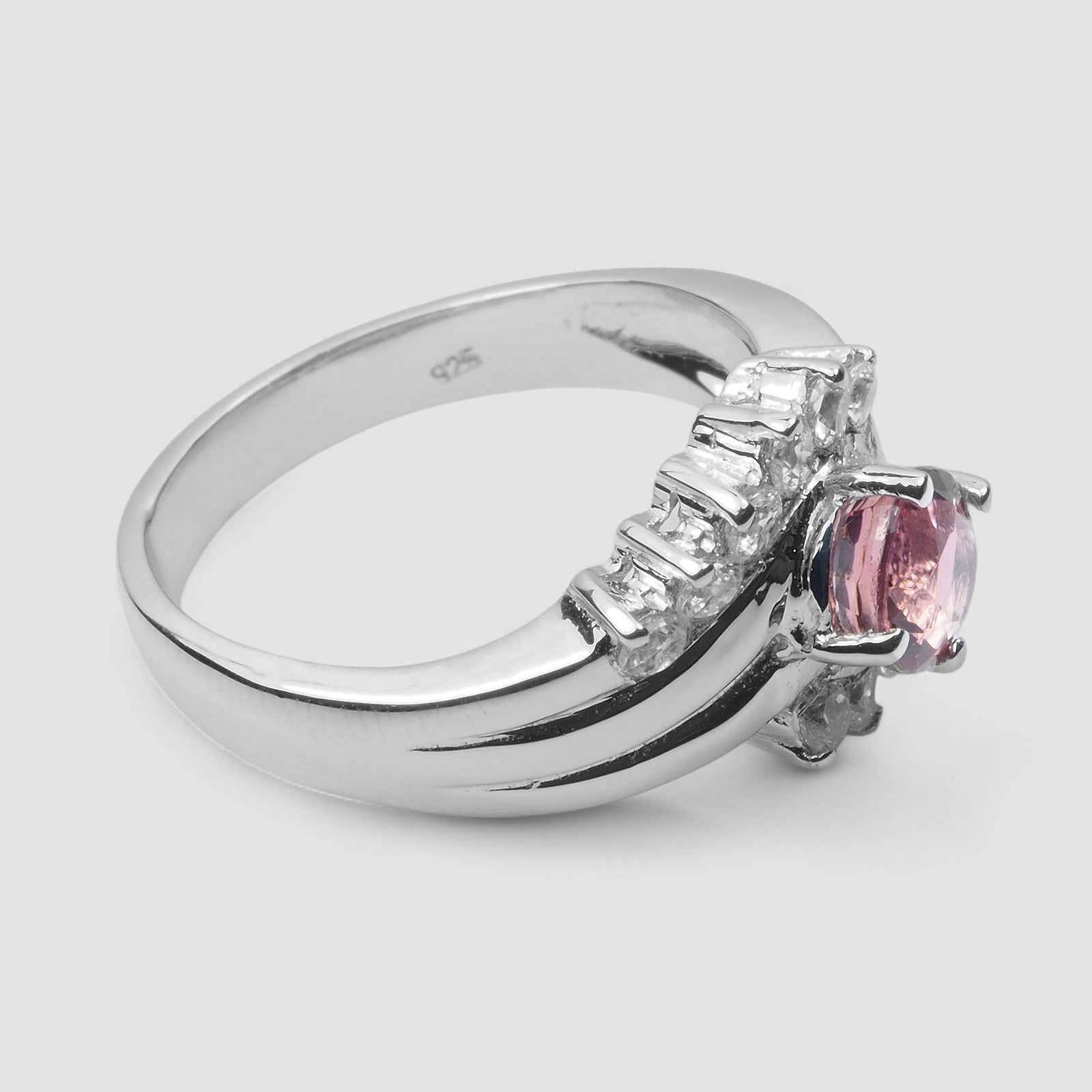 Pink Tourmaline 925 Sterling Silver Ring