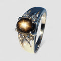 Black Star Sapphire 925 Sterling Silver Ring, Aniversary Gift, Dainty Ring, Free Resizing
