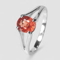 925 Sterling Silver Ring Orange Spinel