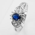Blue Sapphire 925 Sterling Silver Ring, 925 Everyday Jewelry, Gift for Her