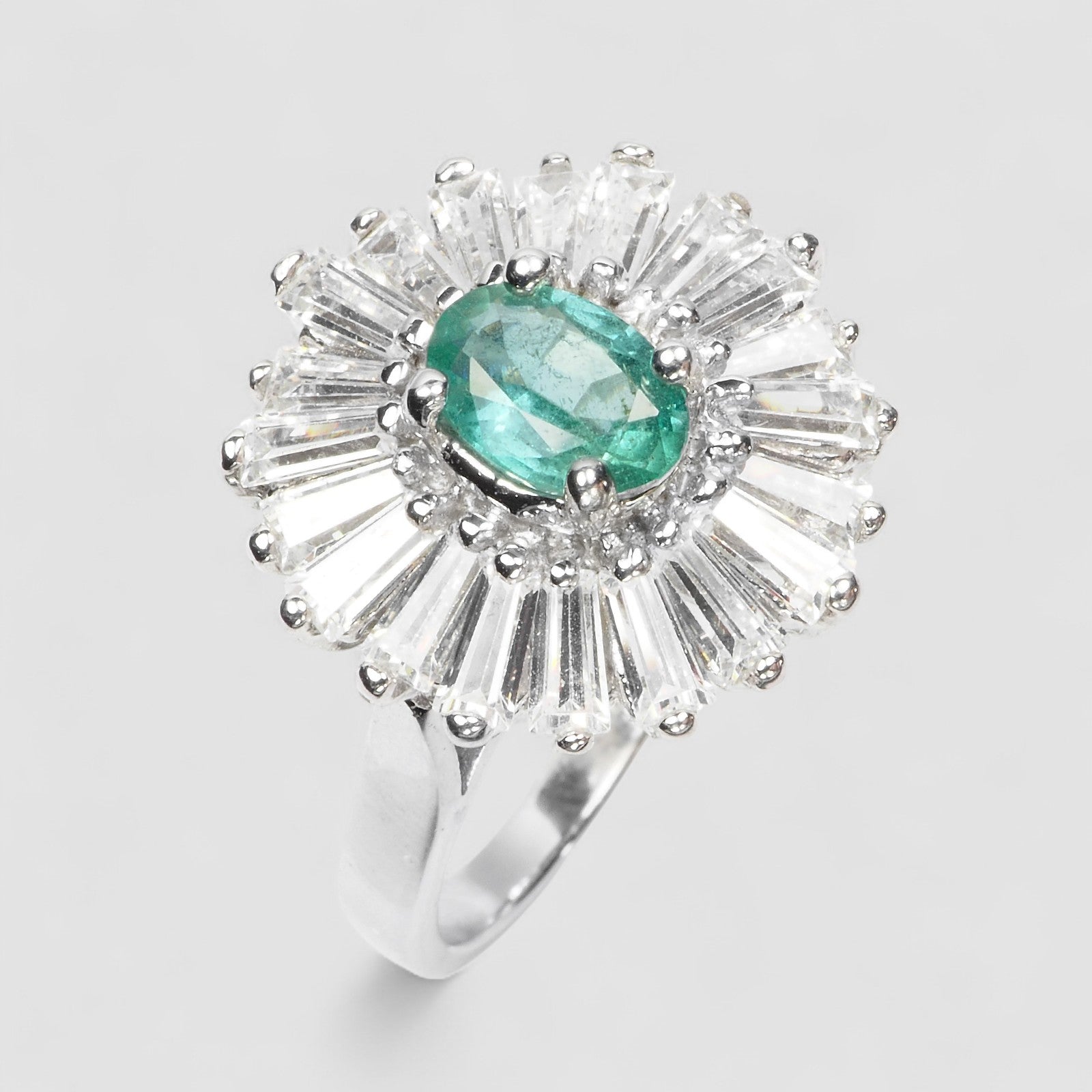 Natural Emerald 925 Sterling Silver Ring