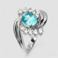 Neon Blue Apatite 925 Sterling Silver Rings