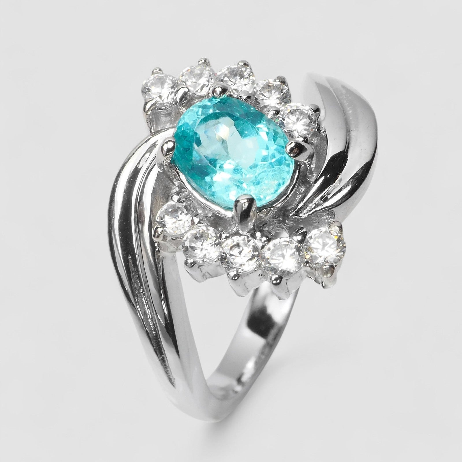 Neon Blue Apatite 925 Sterling Silver Rings