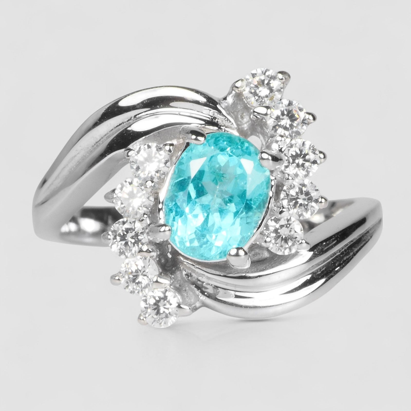 Neon Blue Apatite 925 Sterling Silver Rings