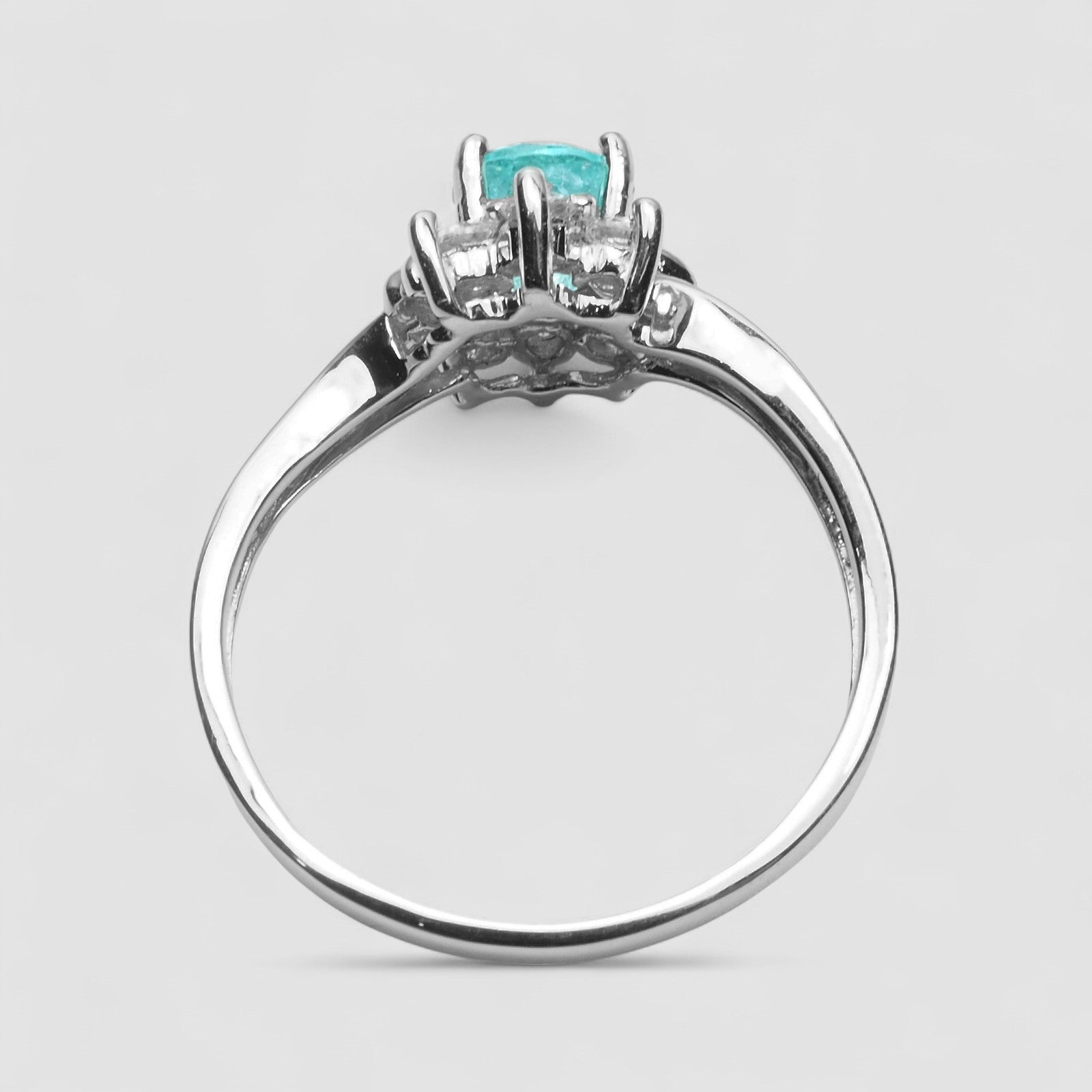 Neon Blue Apatite Cluster 925 Sterling Silver Handmade Rings