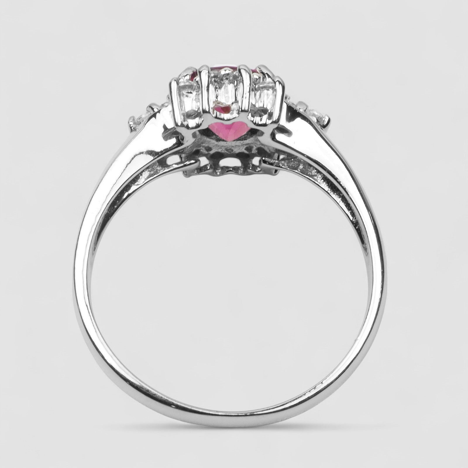 Cherry Blossom Pink Tourmaline Ring 925 Sterling Silver, All Occasion Everyday Ring, Free Resizing