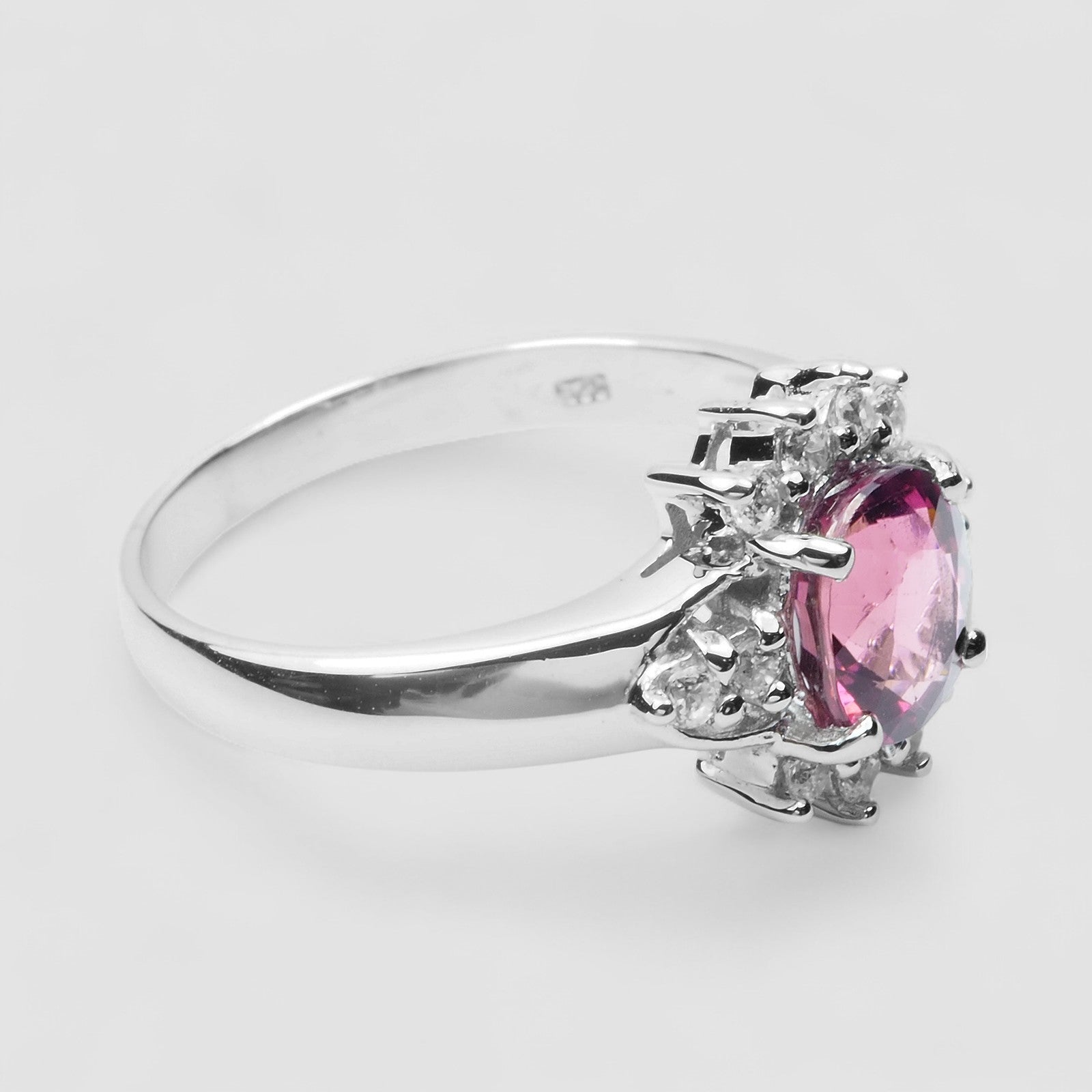 Cherry Blossom Pink Tourmaline Ring 925 Sterling Silver, All Occasion Everyday Ring, Free Resizing
