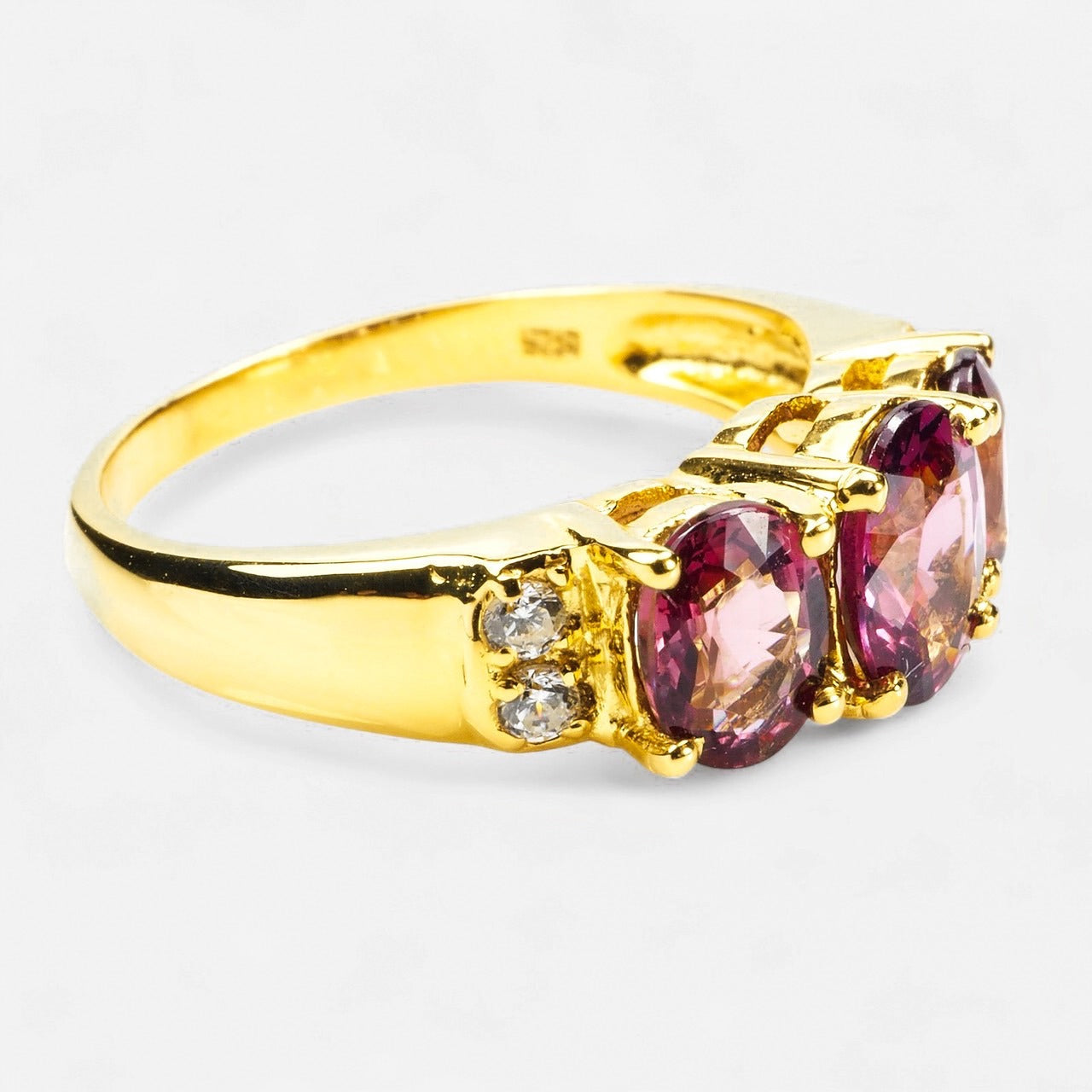 Pink Rhodolite Garnet 925 Sterling Silver Ring