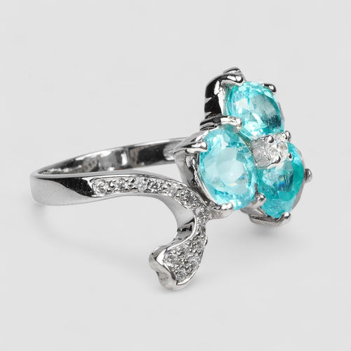 Apatite 925 Sterling Silver Ring, Natural Gemstone, Free Resizing