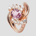 Pink Spinel 925 Sterling Rose Gold Ring, Natural Gemstone, Statement Ring, Free Resizing