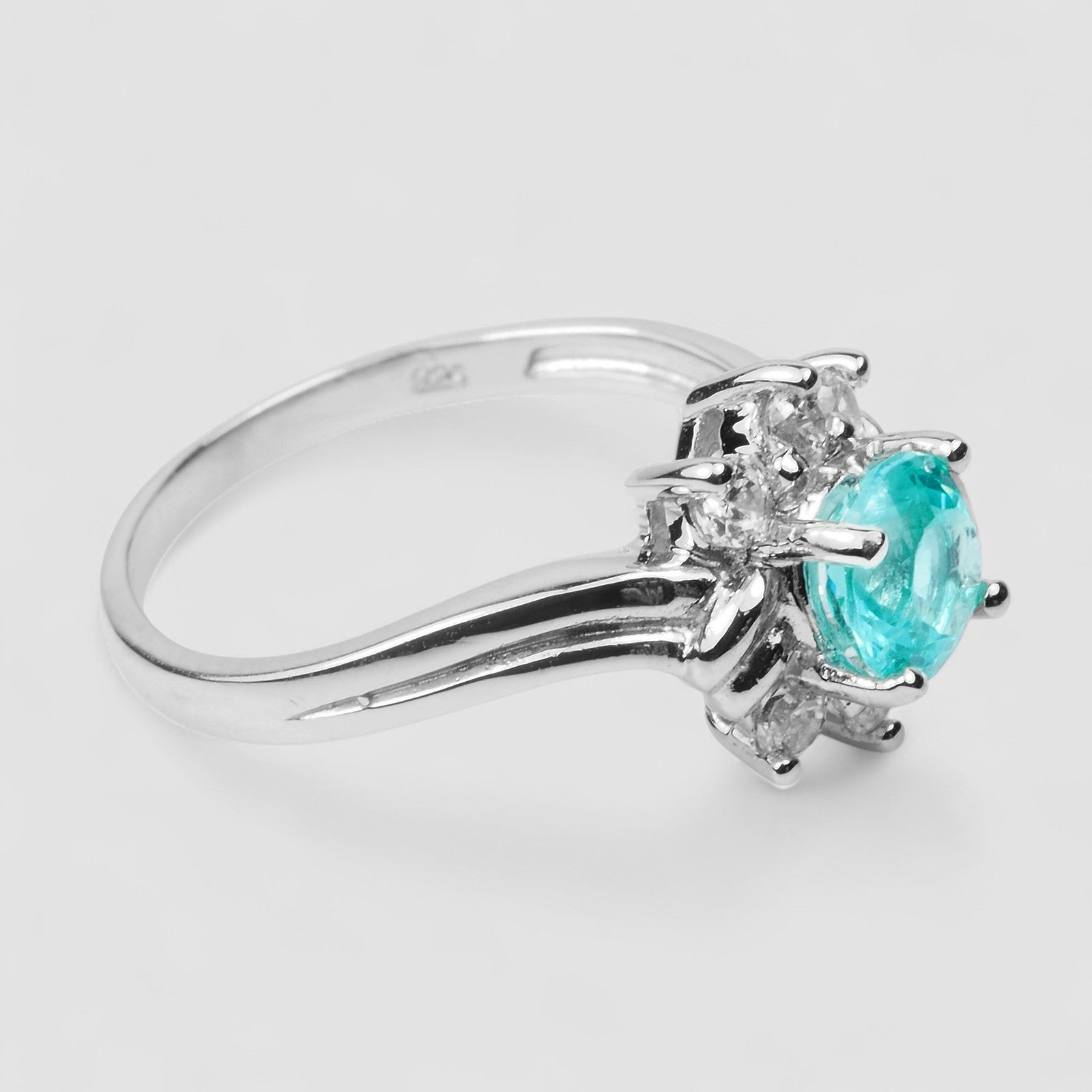 Neon Blue Apatite 925 Sterling Silver Ring